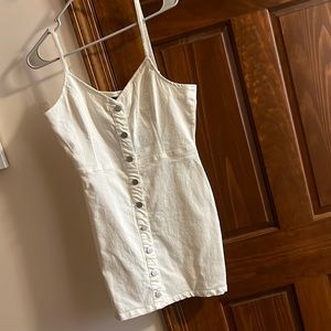 White button up dress